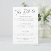 Modèle de détails de mariage à typographie script (Debout devant)