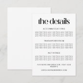 Modèle de détails de mariage avec une typographie (Devant / Derrière)