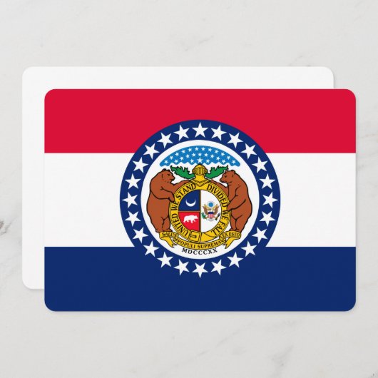 Modèle de drapeau d'État du Missouri (Devant / Derrière)