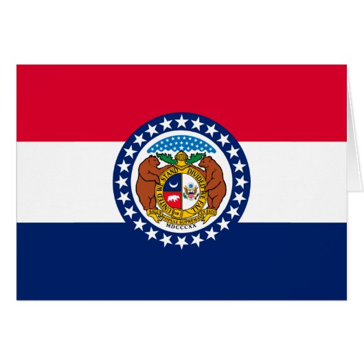 Modèle de drapeau d'État du Missouri (Devant horizontal)