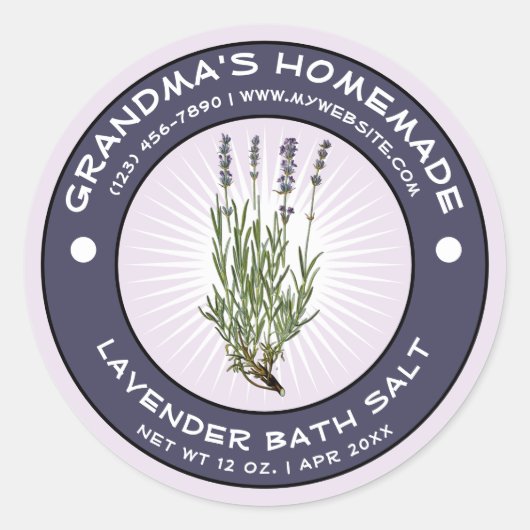 Modèle de Étiquette de bain vintage fait maison (Devant)