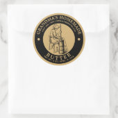 Modèle de Étiquette de beurre maison vintage (Sac)
