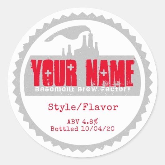 Modèle de Étiquette de bière personnalisé - Ajoute (Devant)