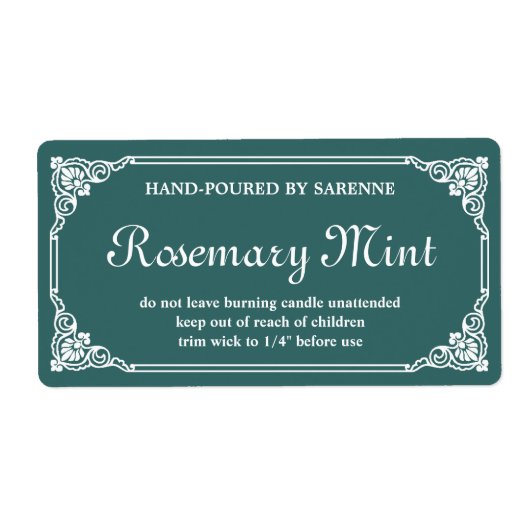 Modèle de Étiquette de bougie frontalière français (Devant)