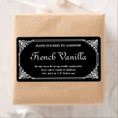 Modèle de Étiquette de bougie frontalière français (En situation)