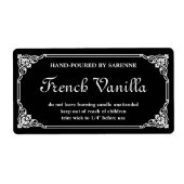 Modèle de Étiquette de bougie frontalière français (Devant)