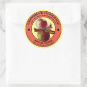 Modèle de Étiquette de cidre de pomme maison vinta (Sac)