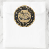 Modèle de Étiquette de pain d'ail maison vintage (Sac)