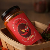 Modèle de Étiquette de sauce chaude maison rétro
