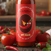 Modèle de Étiquette de sauce chaude maison rétro