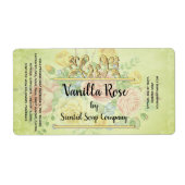 Modèle de Étiquette de savon à froid Rose antique (Devant)