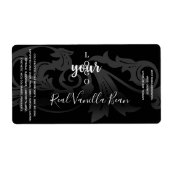 Modèle de Étiquette de savon Black Damask Cold Pro (Devant)