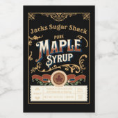 Modèle de Étiquette de sirop d'érable personnalisé (Étiquettes simples)