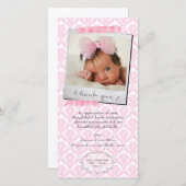 Modèle de faire-part de bébé de note de Merci (Devant / Derrière)