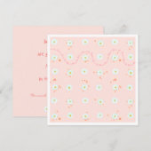 Modèle de faire-part de daisies avec bordure (Devant / Derrière)