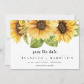 Modèle de faire-part de date de EMELIA Sunflower (Devant)
