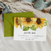 Modèle de faire-part de date de EMELIA Sunflower