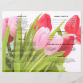 Modèle de faire-part de décès aux Tulipes (Dos)