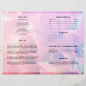 Modèle de faire-part de décès de tulipe (Dos)