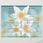 Modèle de faire-part de décès Fleur de Soleil (Dos)