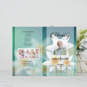 Modèle de faire-part de décès Fleur de Soleil (Debout devant)