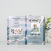 Modèle de faire-part de deuil Ange (Debout devant)