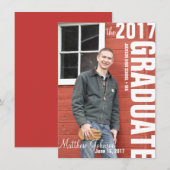 Modèle de Faire-part de diplôme de photographie (Devant / Derrière)