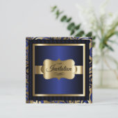 Modèle de faire-part de fête à motif tourbillonnan (Debout devant)