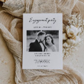 Modèle de faire-part de fiançailles photo minimali