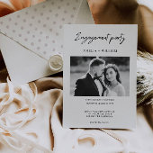 Modèle de faire-part de fiançailles photo minimali