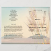 Modèle de faire-part de funérailles de champ de bl (Dos)