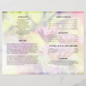 Modèle de faire-part de funérailles de fleurs (Dos)