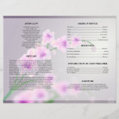 Modèle de faire-part de funérailles de fleurs de c (Dos)