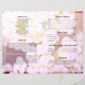 Modèle de faire-part de funérailles de fleurs de c (Dos)