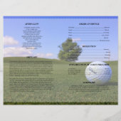 Modèle de faire-part de funérailles de golfeur (Dos)