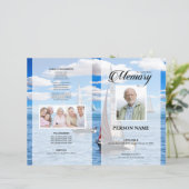 Modèle de faire-part de funérailles de rivière (Debout devant)