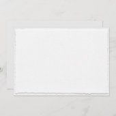 Modèle de faire-part de mariage à bord déchiré fau (Devant / Derrière)