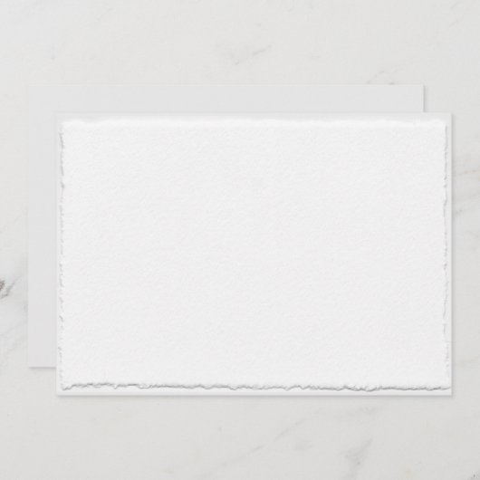 Modèle de faire-part de mariage à bord déchiré fau (Devant / Derrière)