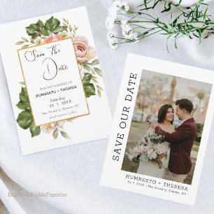 Modèle de faire-part de mariage à encadré doré