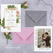 Modèle de faire-part de mariage à encadré doré