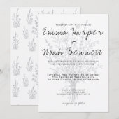 Modèle de faire-part de mariage à fleurs sauvages (Devant / Derrière)
