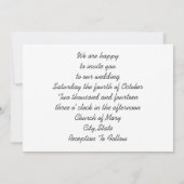 Modèle de faire-part de mariage de singes (Dos)