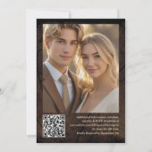 Modèle de faire-part de mariage Élégance Morose Nu (Dos)