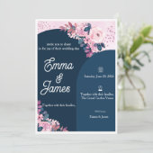 Modèle de faire-part de mariage élégant et minimal (Debout devant)