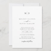 Modèle de faire-part de mariage élégant minimalist (Devant)