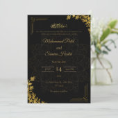 Modèle de faire-part de mariage élégant moderne | (Debout devant)