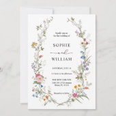 Modèle de faire-part de mariage Fleur sauvage, imp (Devant)