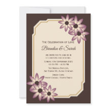 Modèle de faire-part de mariage floral automnal él