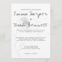 Modèle de faire-part de mariage minimaliste aux to