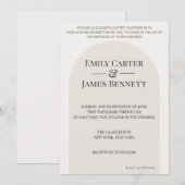 Modèle de faire-part de mariage Modern Arch (Devant / Derrière)